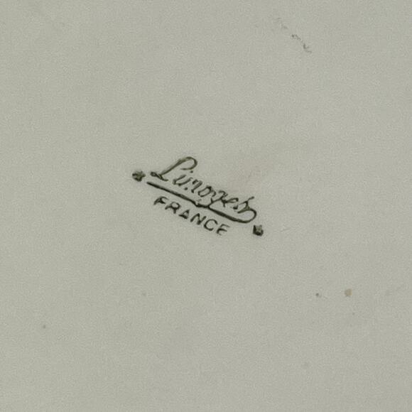 Limoges France Porcelain Trinket Tray Bird Floral Gold Rim Vanity Dish 1950s - Picture 3 of 6